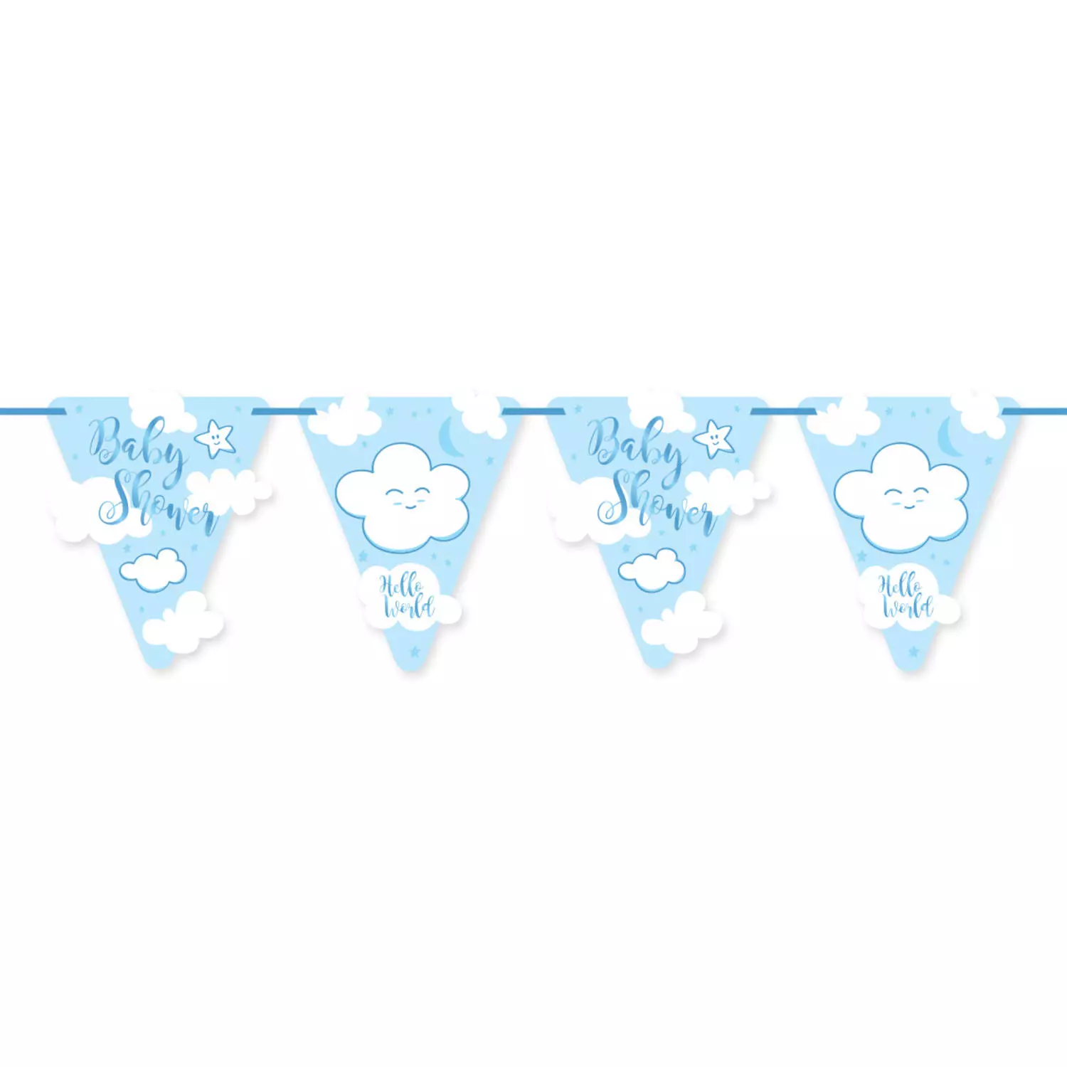Flaggbanner blue baby shower boy 6m