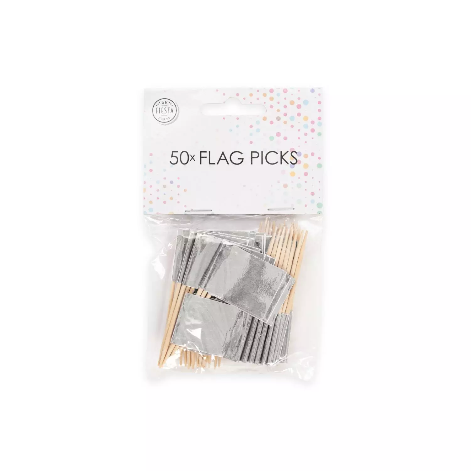 Flagg picks sølv 50 pk