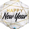 New Year Marble Rectangles folieballong