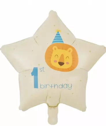 Folieballong First birthday blue