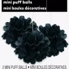 Mini Pompom svart 3pk (23cm)
