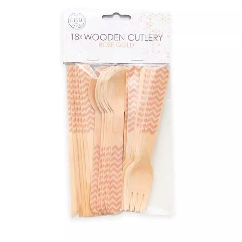 Rose gold Bestikksett i tre 18 deler