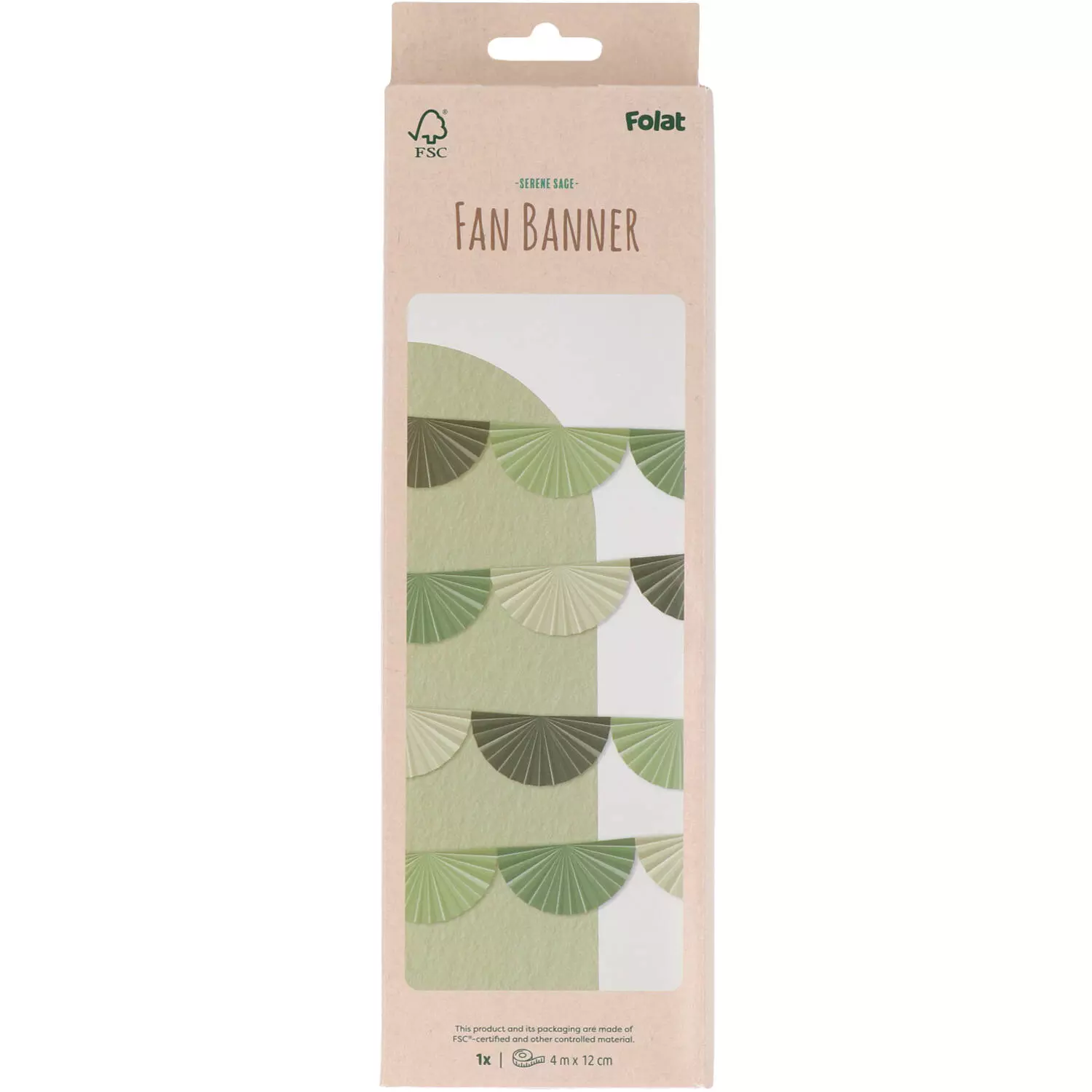 Papir girlander Serene sage 4m