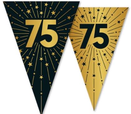 Flaggbanner 75 år golden celebrations 10 meter
