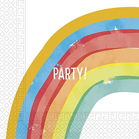 Rainbow party servietter 20pk