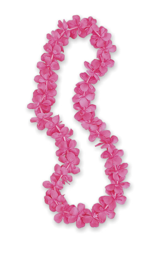 Nylon blomsterkrans mørk rosa 100cm
