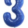Kakelys 3 glitter blå