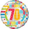 Happy 70th birthday dots & lines