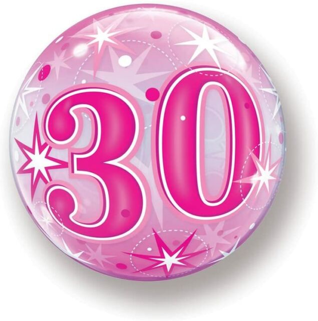 30 år bubbleballong rosa