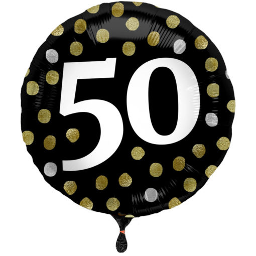 Folieballong 50 år glossy black