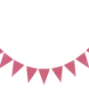 Triangel flaggbanner rosa 3,6m