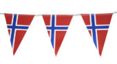 Triangle flaggbanner norske flagg 3,6m