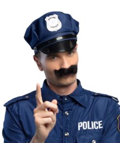 Bart Policeman mustache svart