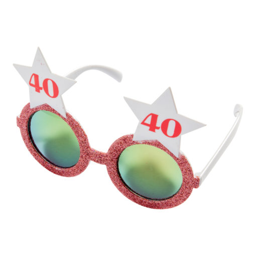 Briller 40 år pink star
