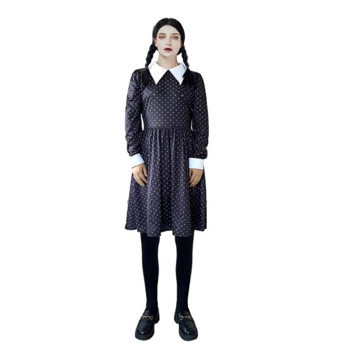Wednesday dress with dots (Onesize voksen)