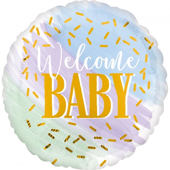 WELCOME BABY WATER COLOUR FOIL