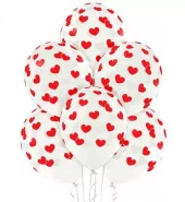 Heart transparent ballonger 6pk