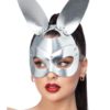 Fever silver mock leather rabbit mask