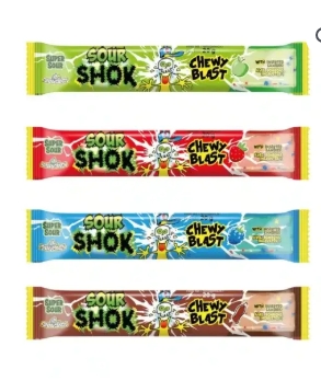 FUNNY CANDY SOUR SHOK SUPER SOUR CHEWY BLAST 20g