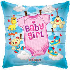 Baby girl baby clothes foil balloon