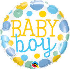 Baby Boy Dots 18R foil