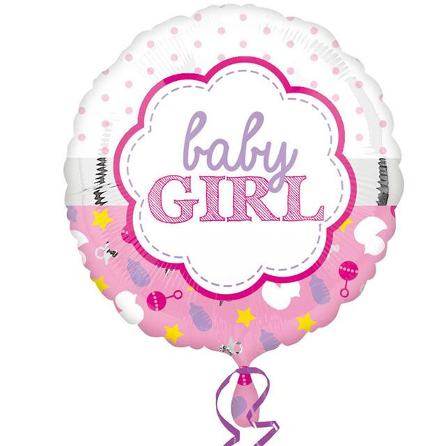 Baby girl ballong rosa