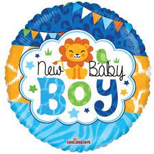 Baby boy jungle gellibean foil balloon