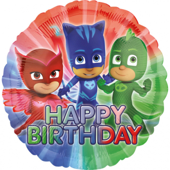 Pj mask happy birthday round folieballong