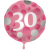 Folieballong 30 år glossy pink