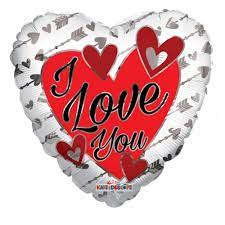 Folieballong I love you arrows