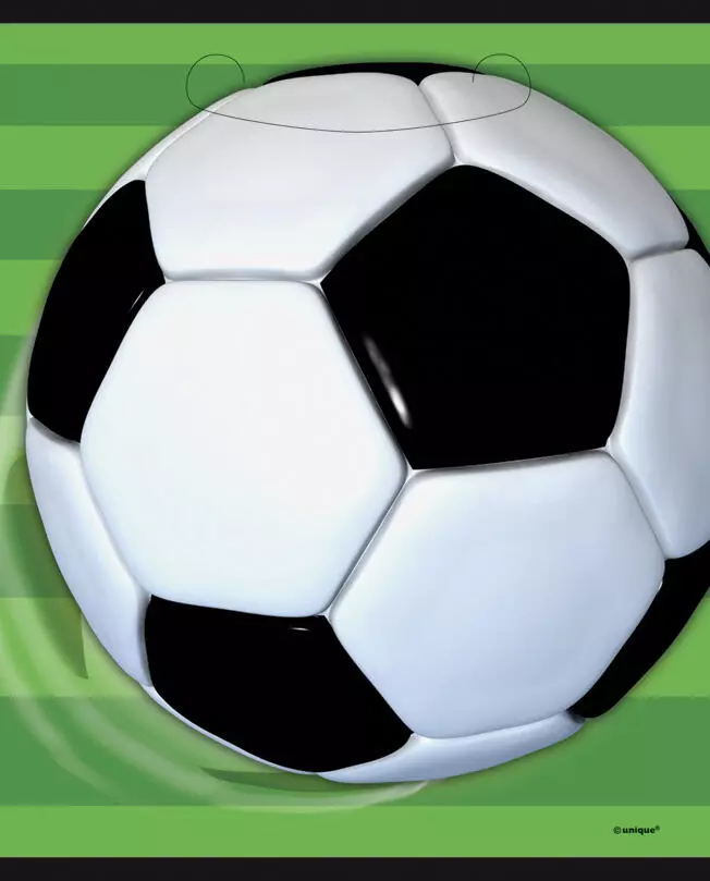 3D fotball godteposer i plast 8pk