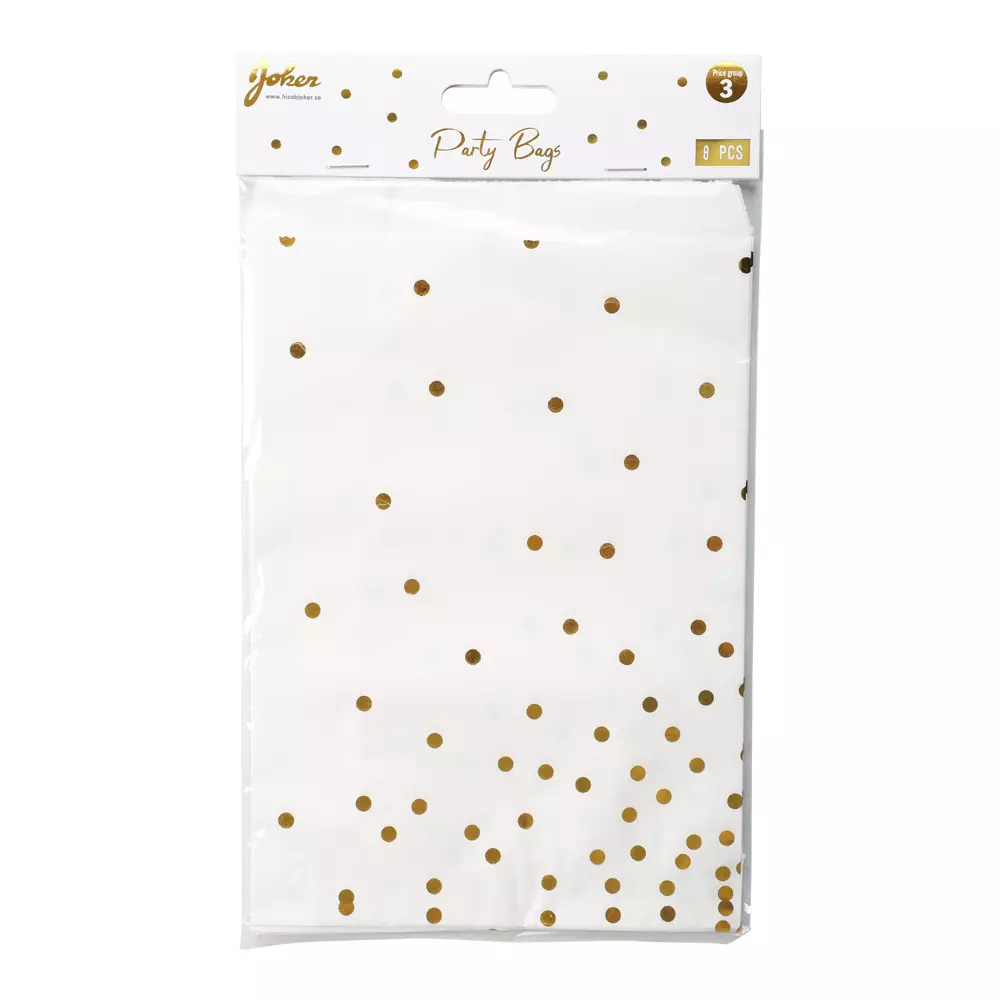 Godteposer i papir gold 8pk