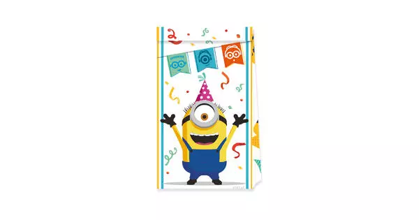 Minions godteposer i papir 4pk