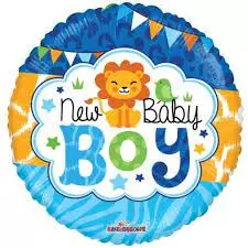Baby boy jungle gellibean foil balloon