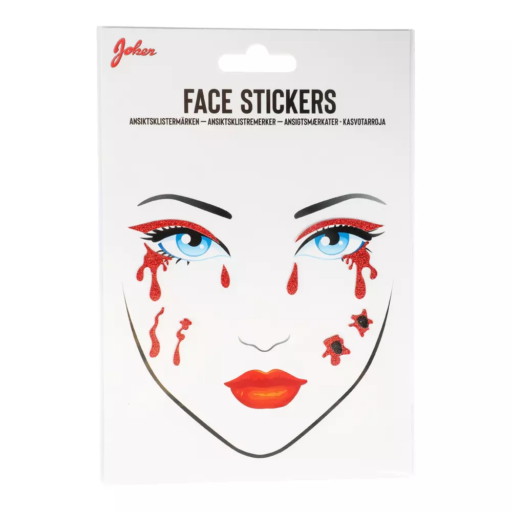 Face stickers blood