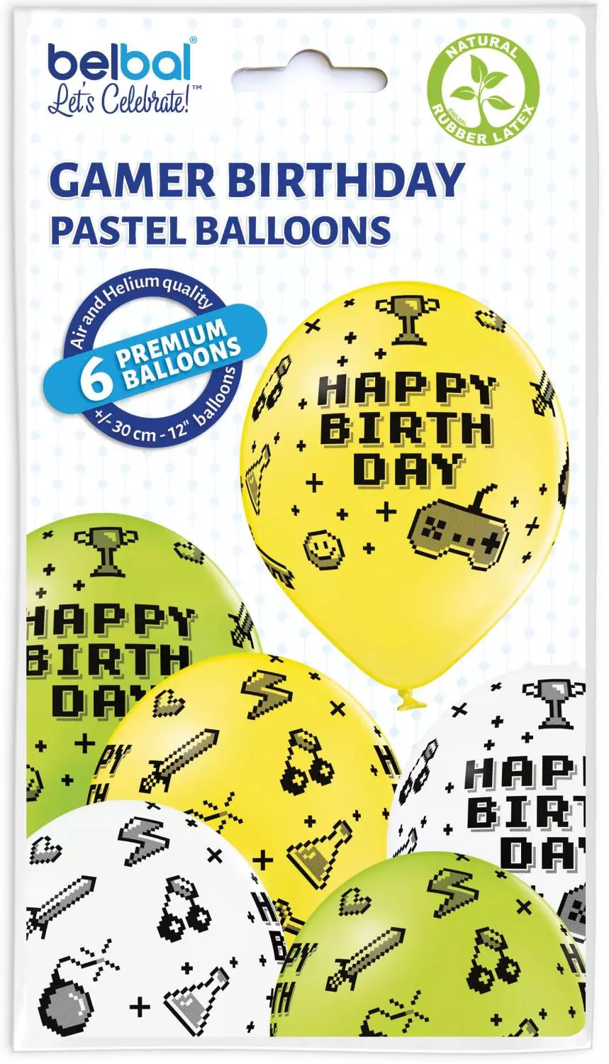 Gamer birthday ballonger 6 pk
