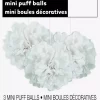 Mini Pompom hvit 3pk (23cm)