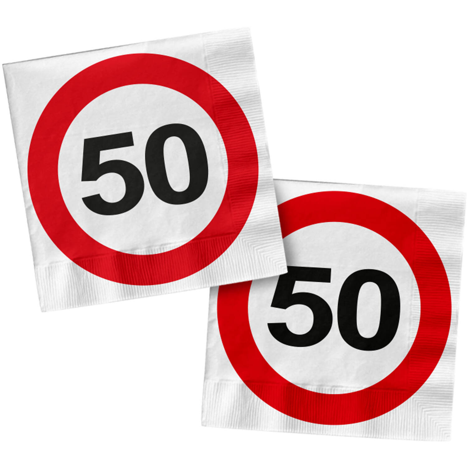 50 år traffic sign servietter 20pk