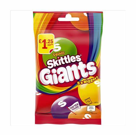 Skittles giants fruit 116gr