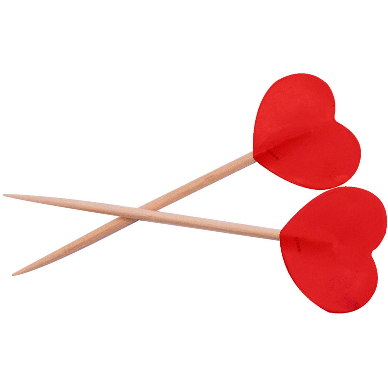 Cocktailpicks red hearts 50pk