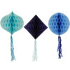 Honeycomb set bold blue 3pk