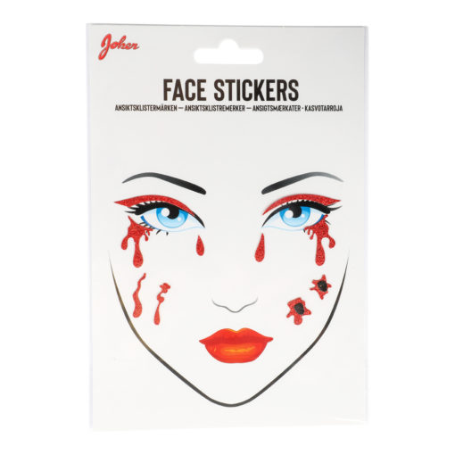 Face stickers blood