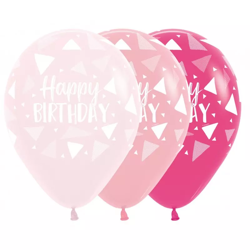 Happy Birthday Triangels Rosa