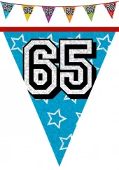 65 år shimmer flaggbanner 8m
