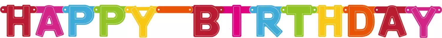 Bokstavbanner happy birthday 1,6m