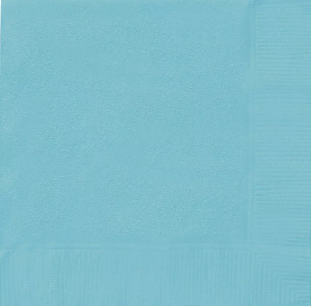 Drikkeservietter turkis 20 pk - 25x25cm