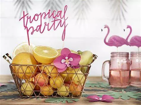 Cake topper tropical party