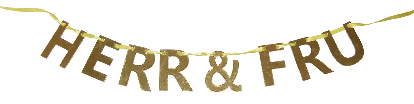 Banner Herr & Fru 2 meter