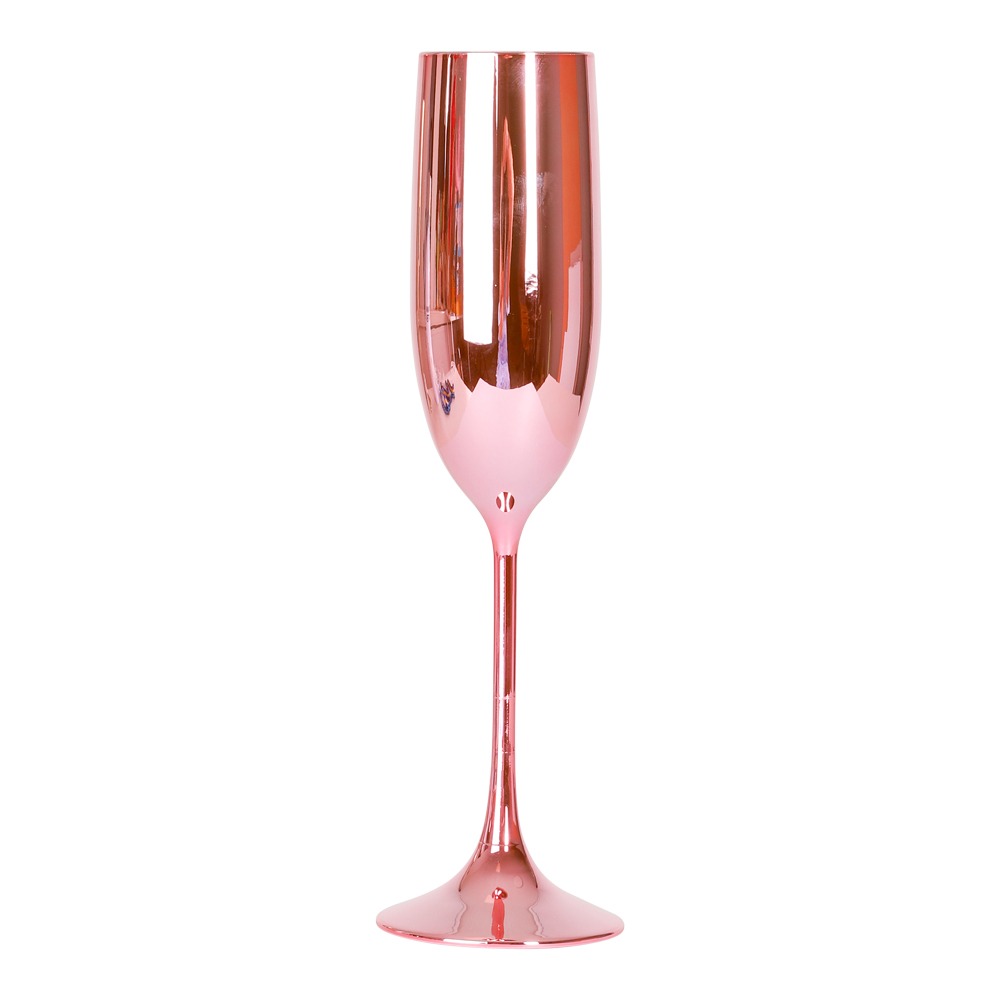 CHAMPAGNE GLASS METALLIC PINK