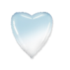 Folie ballong 18" Heart (white-blue gradient)